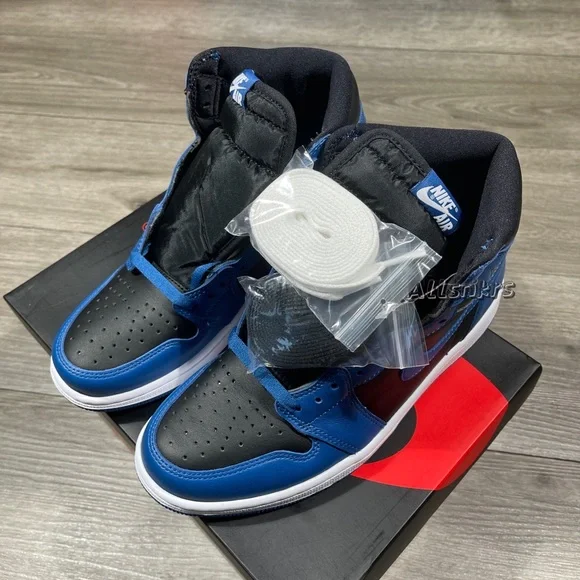 Air Jordan 1 Retro High OG Marina Blue Black M - Picture 3 of 8